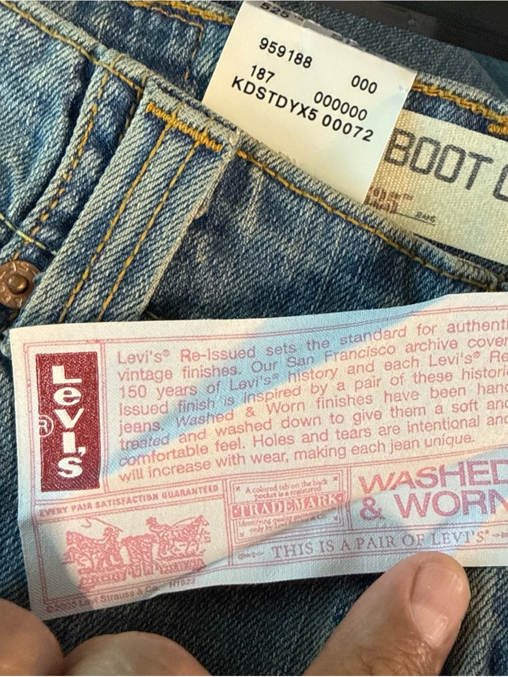 Levi's Light Blue Bootcut Stretch Jeans - Picture 9 of 10